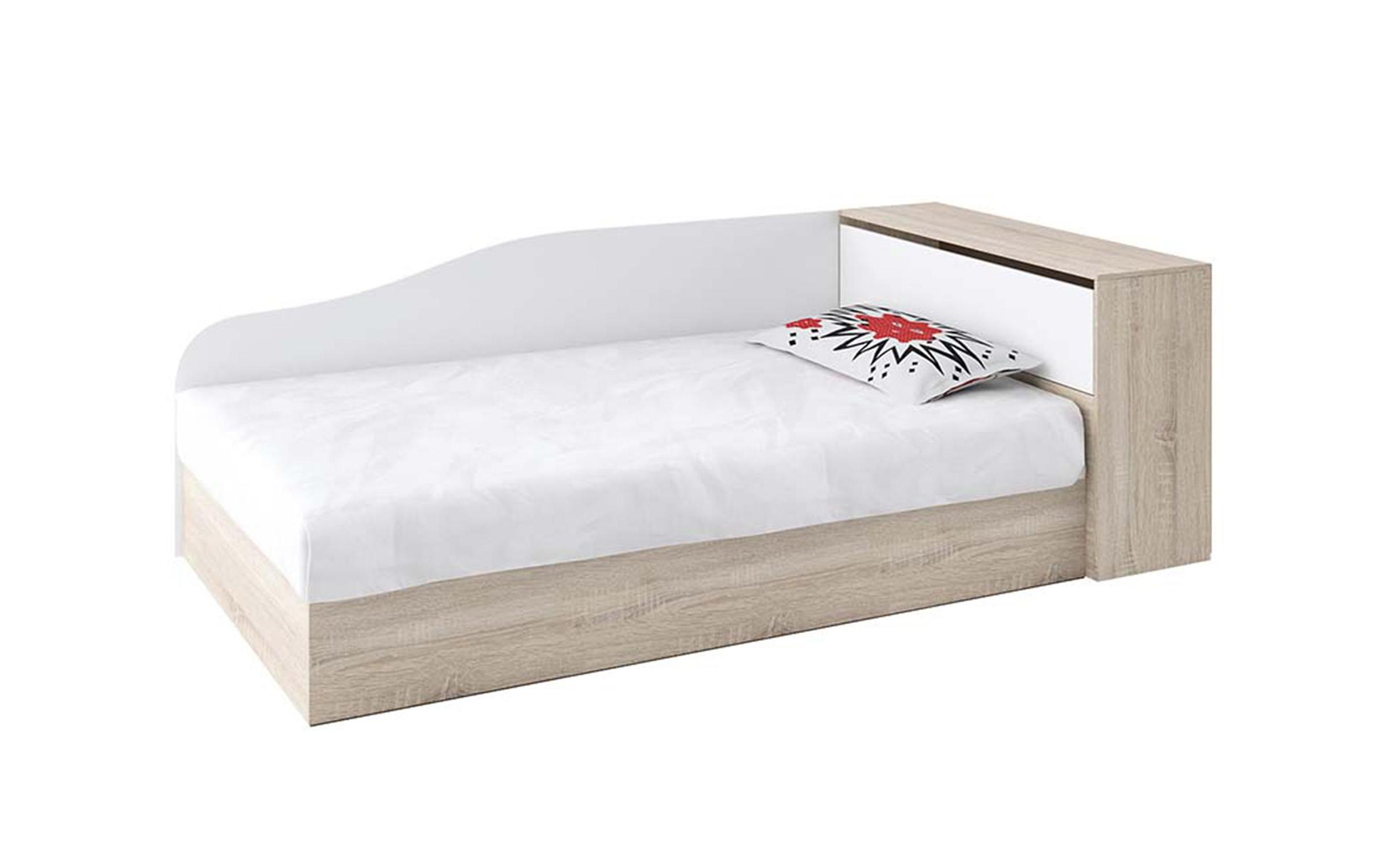 Κρεβάτι Alaska M007, δρυς sonoma + λευκό  1
